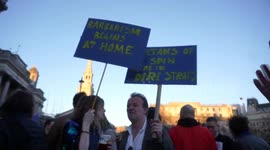 Unite for Europe March continue in Trafalgar Square in London
