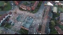 4K drone footage of gas explosion on the Wirral