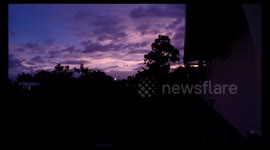 Ominous storm clouds appear over Australian town before Cyclone Debbie