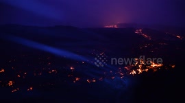 Blizzard hits Mount Etna during eruption