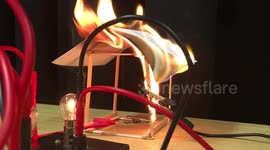 Model house burns down due to overloaded electricity powerpoint