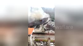 Fire breaks out at Shanghai Shenhua Hongkou Stadium