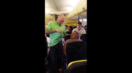 Drunk guy smokes on a plane