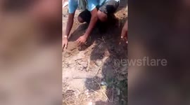 Miraculous moment newborn baby rescued after 'buried alive'