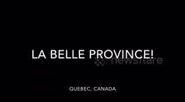 Magnificent drone footage of wetland in winter in Quebec