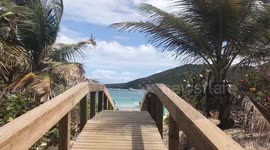 A beautiful view of idyllic playa flamenco beach
