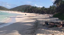 A group of lads all take a nap on spring break