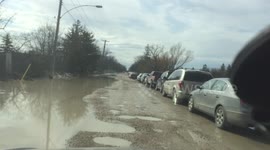Minor street flooding