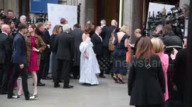 Alexa Chung and Nancy Dell'olio arrive at the National Portrait Gallery gala