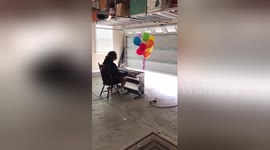 Newsflare Edit - Man performs surprise piano piece for prom proposal