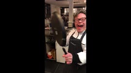 Chef with Down's syndrome flips pancakes like a boss