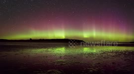 Stunning Aurora Australis footage over New Zealand