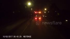 Idiot van driver...what did he gain?