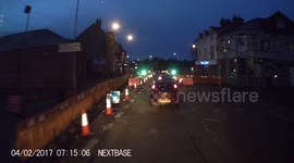 Lets just stop at the paper shop in the roadworks!