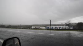 Torrential rainfall over Northern Ireland
