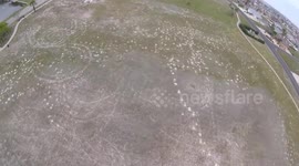 Go pro session falling from racing drone