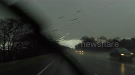 Dash Cam Footage Of Torrential Rain & Hail on Glenshane At Rush