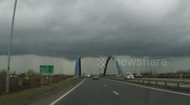 Dash Cam Footage Of Storm Clouds Over Toomebridge