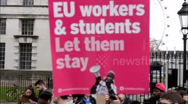 Anti-Brexit protesters gather after article 50 triggered