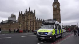 Police search for man who jumped into the Thames at Westminster bridge