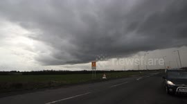 Huge storm cloud over Northern Ireland