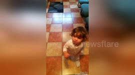 Newsflare Edit - Baby Sister changed her mind about sharing a chip