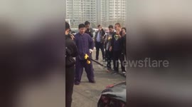 Kung-fu practitioner uses private parts to pull cars