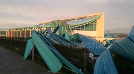Roof torn from indoor swimming pool in Ireland