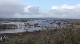 Somerset Floods, King's Sedgemoor Drain burst banks