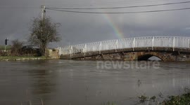Isolated bridge on River Parrett