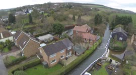 Flooding at Barham, near Canterbury, Kent.