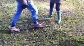 Strange mud in a New Forest field