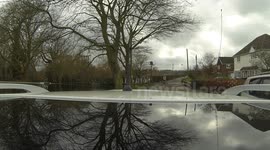 Flooding at Bekesbourne, near Canterbury