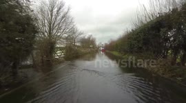 Aerial footage of Kent flooding