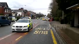 Two car crash on A6, Heaton Chapel