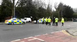 Two car crash on A6, Heaton Chapel