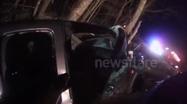 FIREMAN RESCUES HIS OWN FATHER FROM CRASH