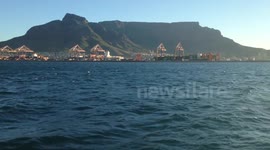 Lovely shot of Table Mountain shot from the ocean