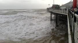 Brighton Pier Massive Waves & Storm UK Weather 5/2/2014