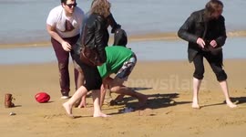 Vicious dog attack on Spanish beach