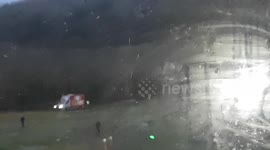 Delivery driver takes a wrong turn and gets stuck in muddy field