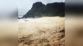 Newsflare Edit - Cycline Debbie turned sea into whipped cream and beach into foam