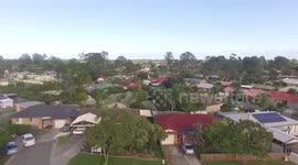 Logan river aerial shot Brisbane flood 2017