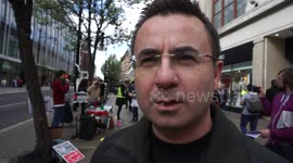 A Turkish tourist thought of Palestine Land Day, London,UK