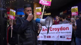Imam Suliman Gani secretary demonstration against home growth terror gangs attacks a 17 year old asylum in Croydon