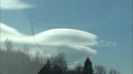 Lenticular UFO clouds over Zakopane
