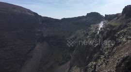 The crater of Mount Vesuvius