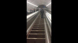 Saint Petersburg subway minutes before evacuation