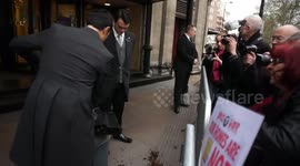 Protest at the Property Developer's Awards in London
