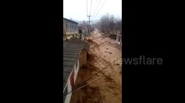Reservoir floods village in central China
